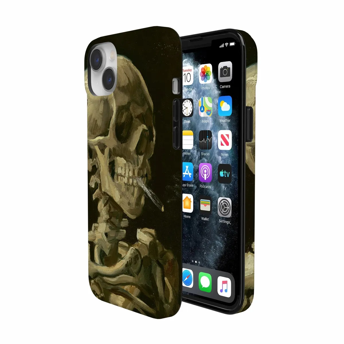 Van Gogh | Head of a Skeleton with a Burning Cigarette Phone Case - Image 149
