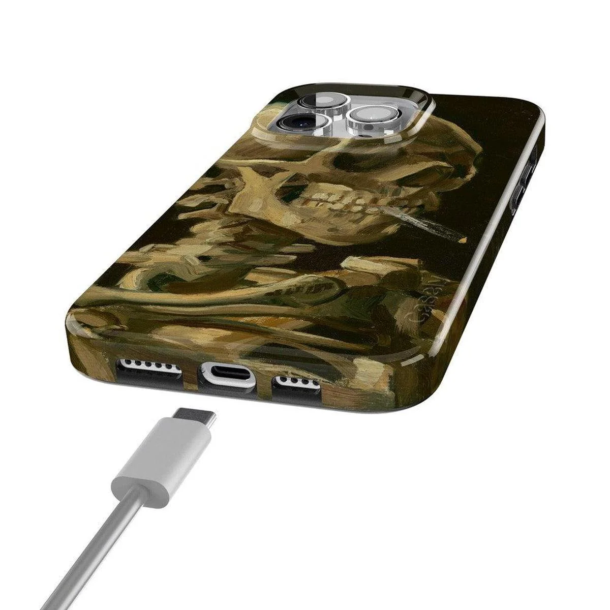 Van Gogh | Head of a Skeleton with a Burning Cigarette Phone Case - Image 32