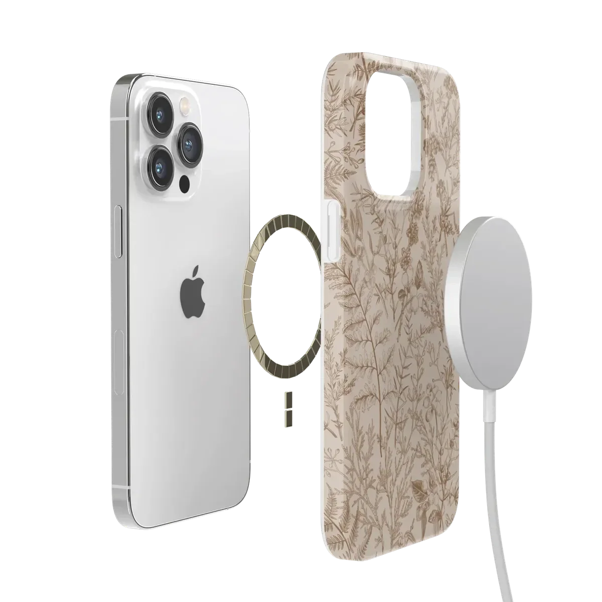 Beige Garden | Neutral Floral Case - Image 114