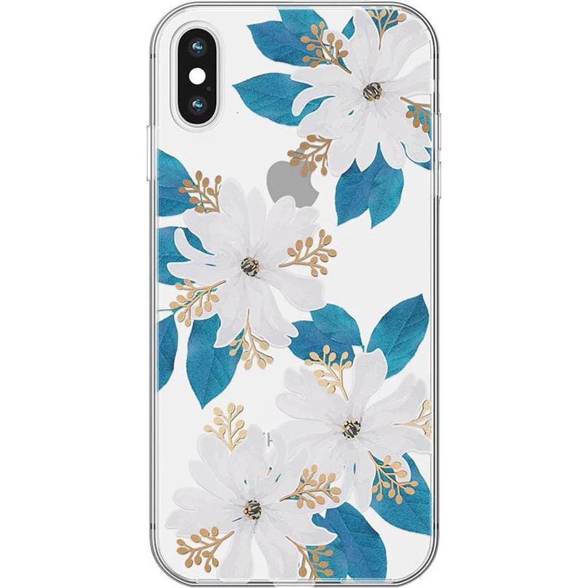 Forget Me Not | Blue and Gold Clear Floral Case - Image 13