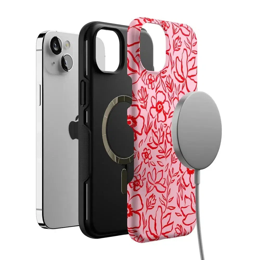 Blush Garden | Floral Doodle Case - Image 135