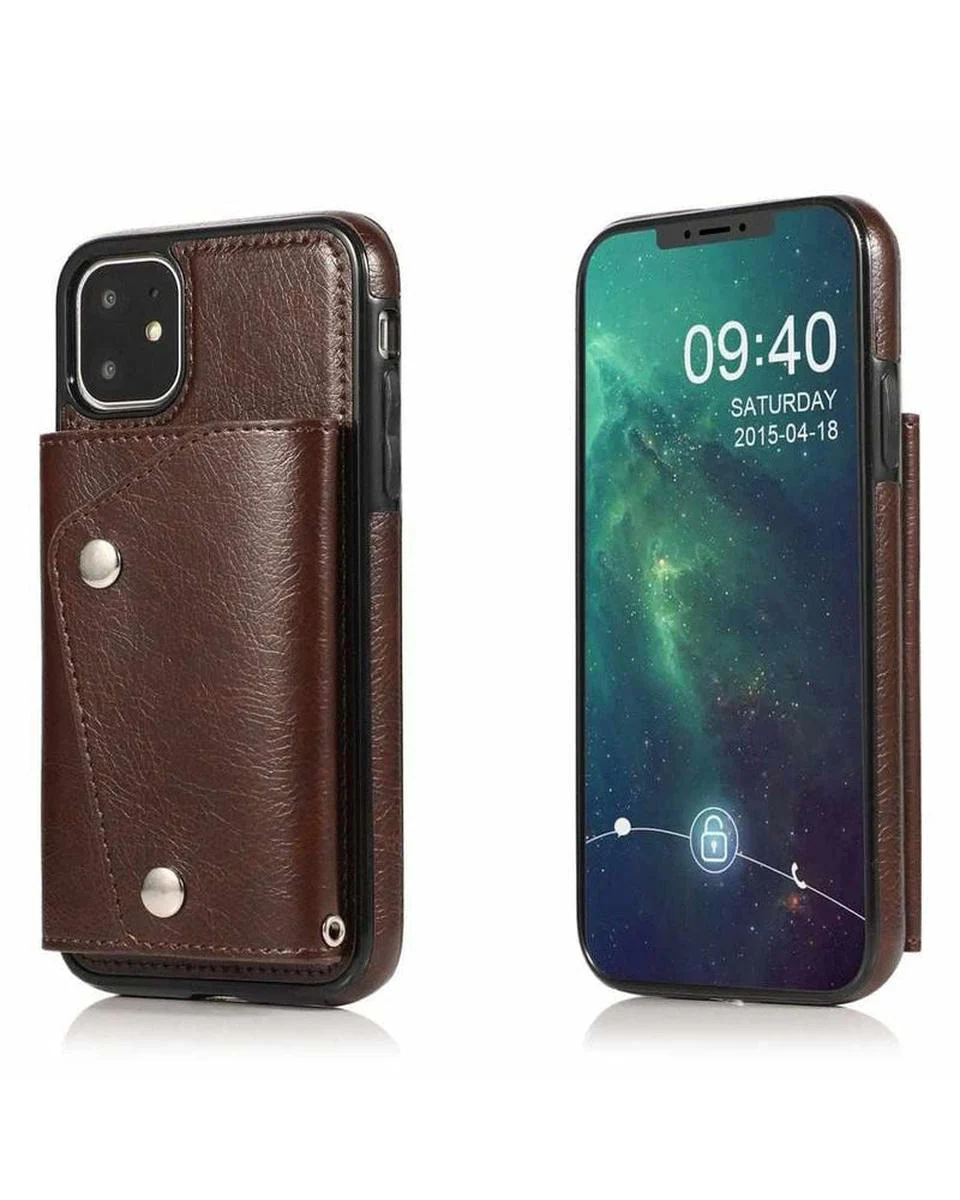 Brown Vegan Leather | Wallet Case - Image 19