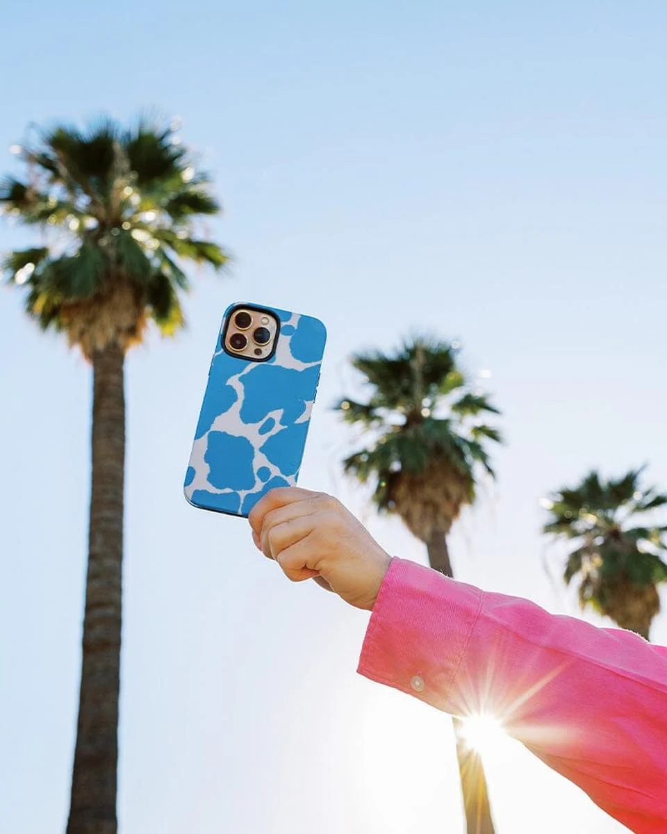 Current MOOd | Light Blue Cow Print Case - Image 57