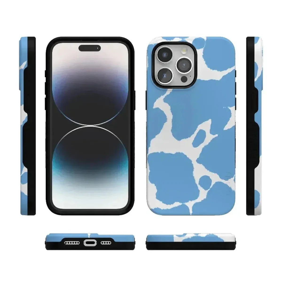 Current MOOd | Light Blue Cow Print Case - Image 77