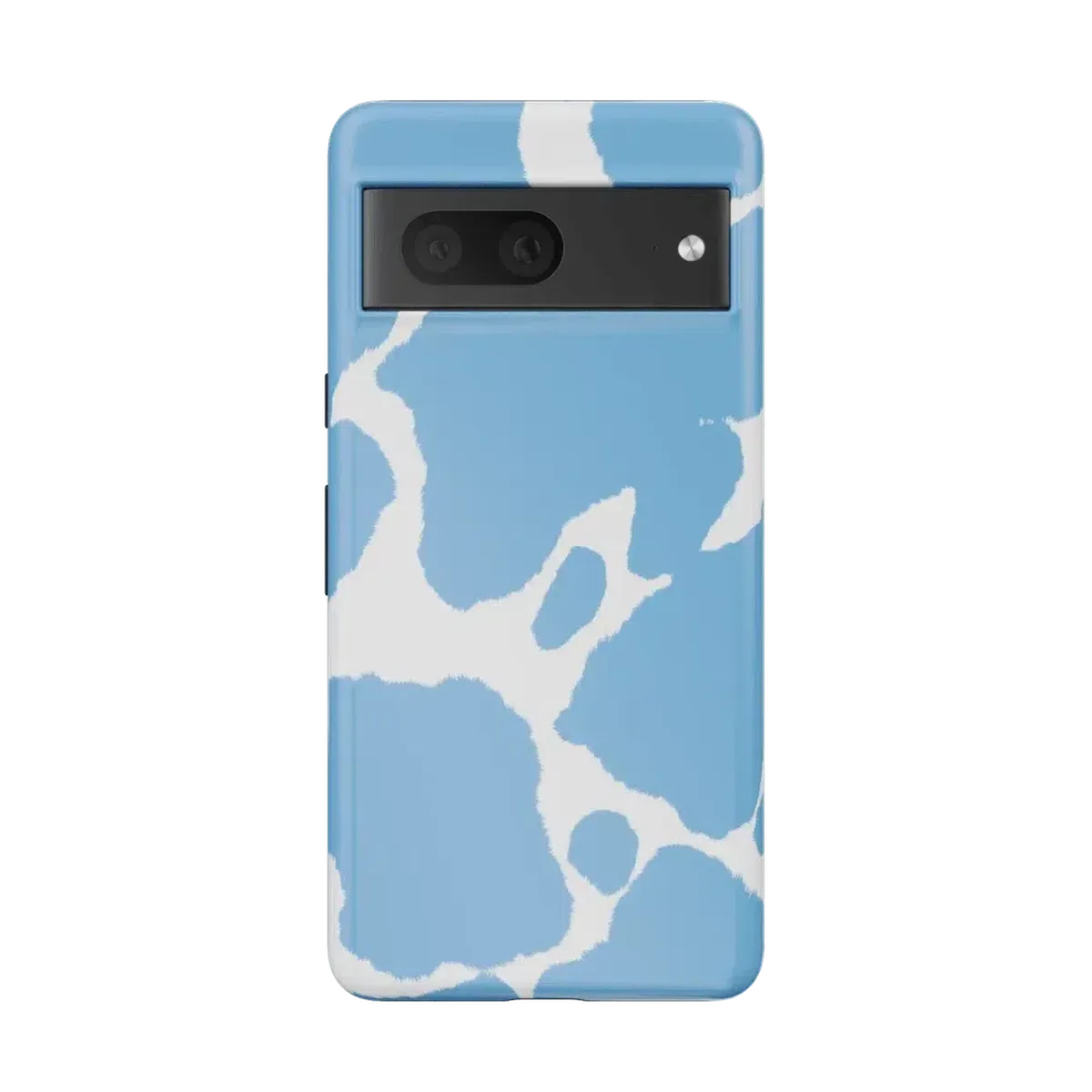 Current MOOd | Light Blue Cow Print Google Pixel Case - Image 7