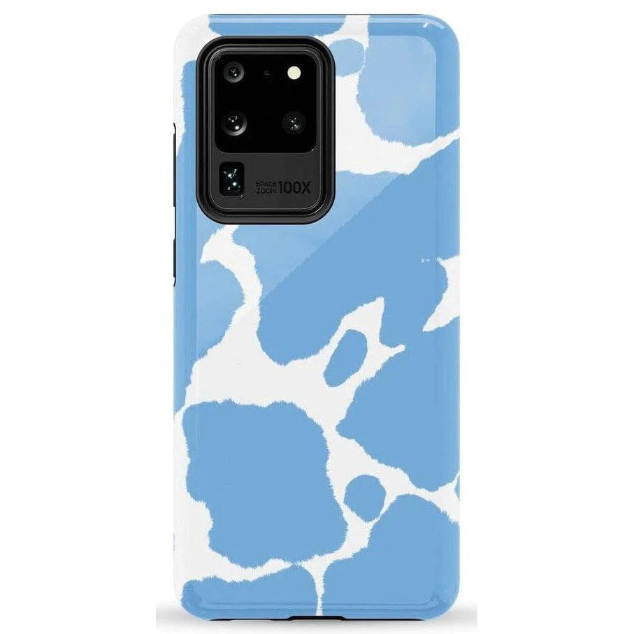Current MOOd | Light Blue Cow Print Samsung Case - Image 10