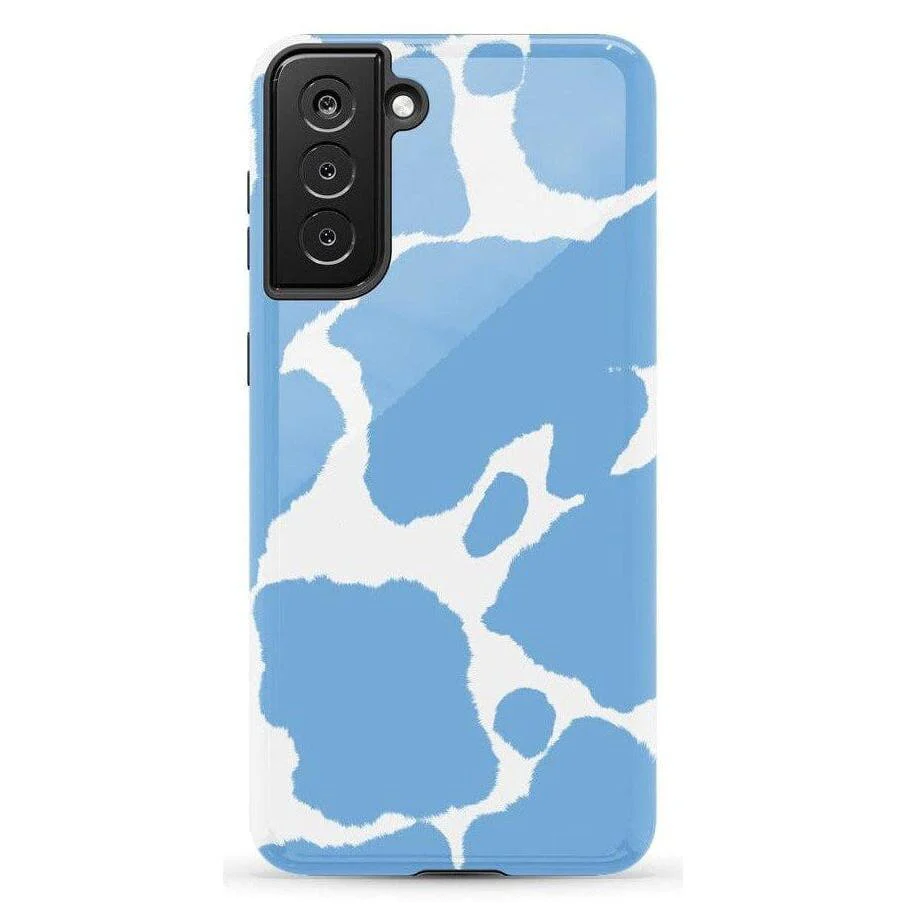 Current MOOd | Light Blue Cow Print Samsung Case - Image 8