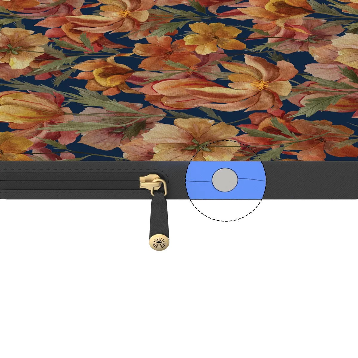 Fallen Gold | Antique Floral Laptop Case - Image 5