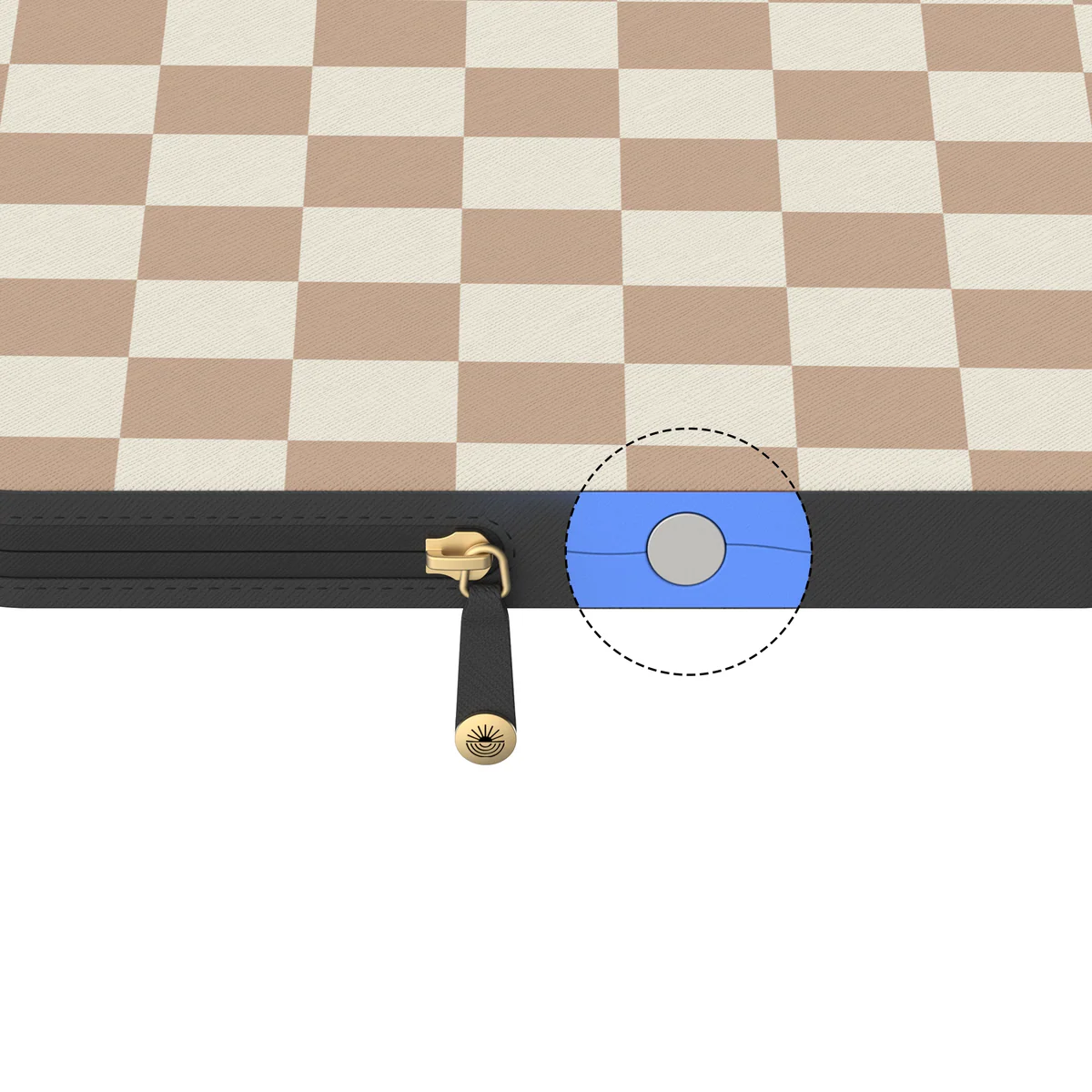 Fit Check | Neutral Checkerboard Laptop Case - Image 5
