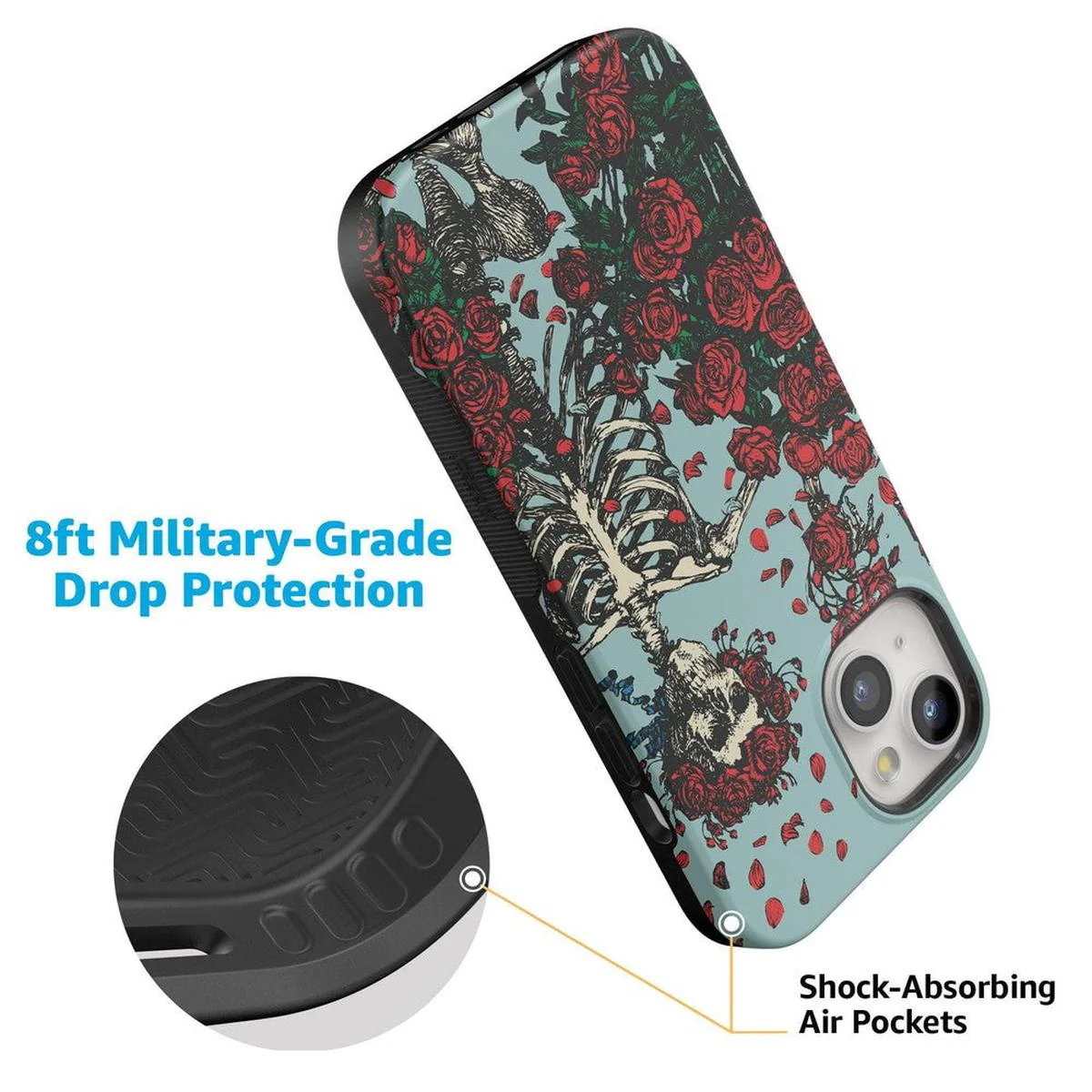Forever Grateful | Grateful Dead Skeleton Floral Case - Image 94