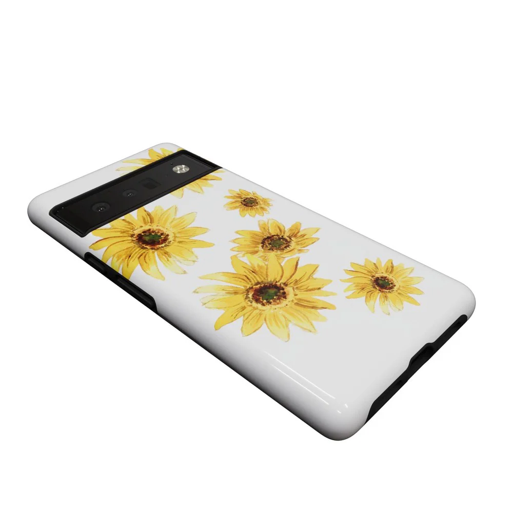Golden Garden | Yellow Sunflower Floral Google Pixel Case - Image 5