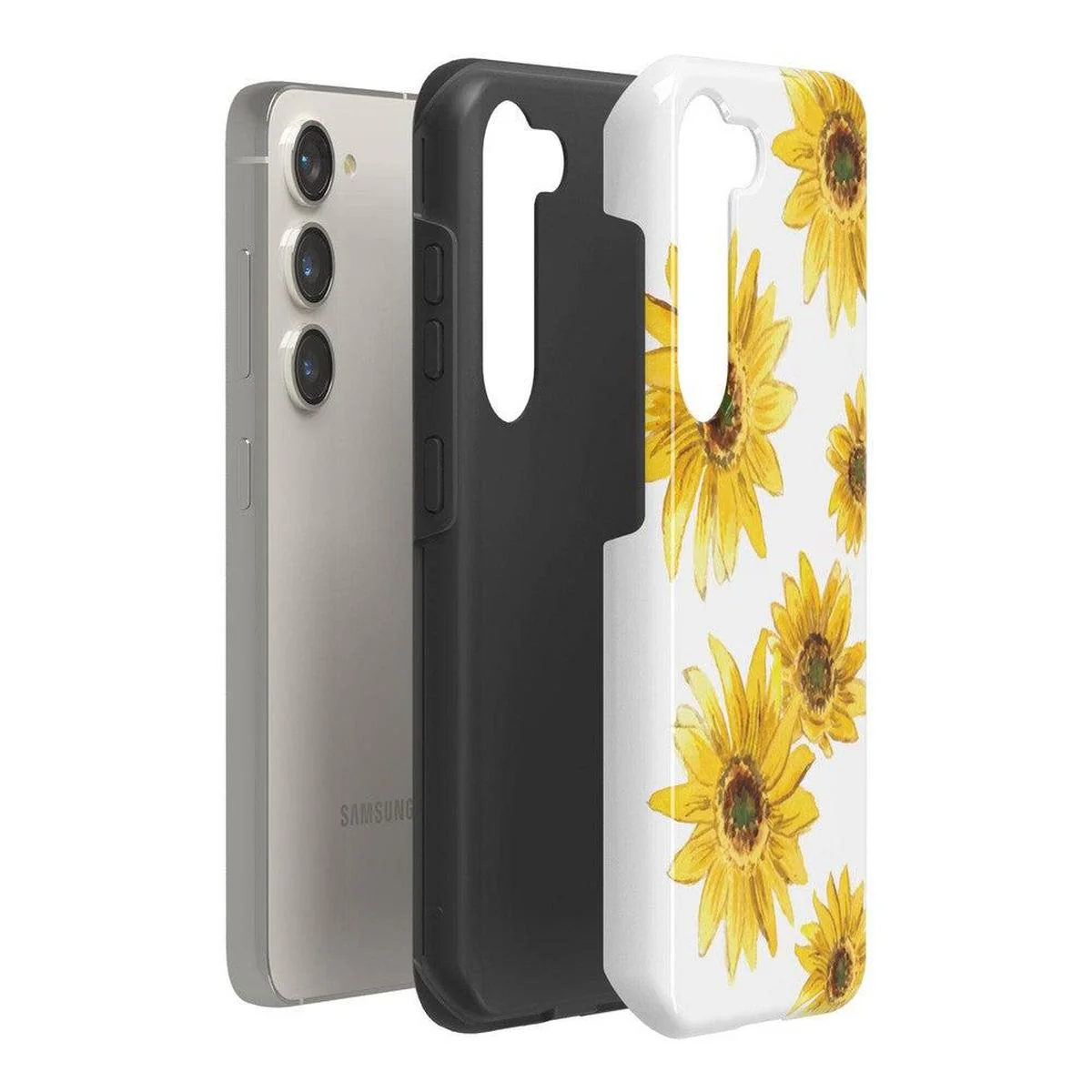Golden Garden | Yellow Sunflower Floral Samsung Case - Image 12