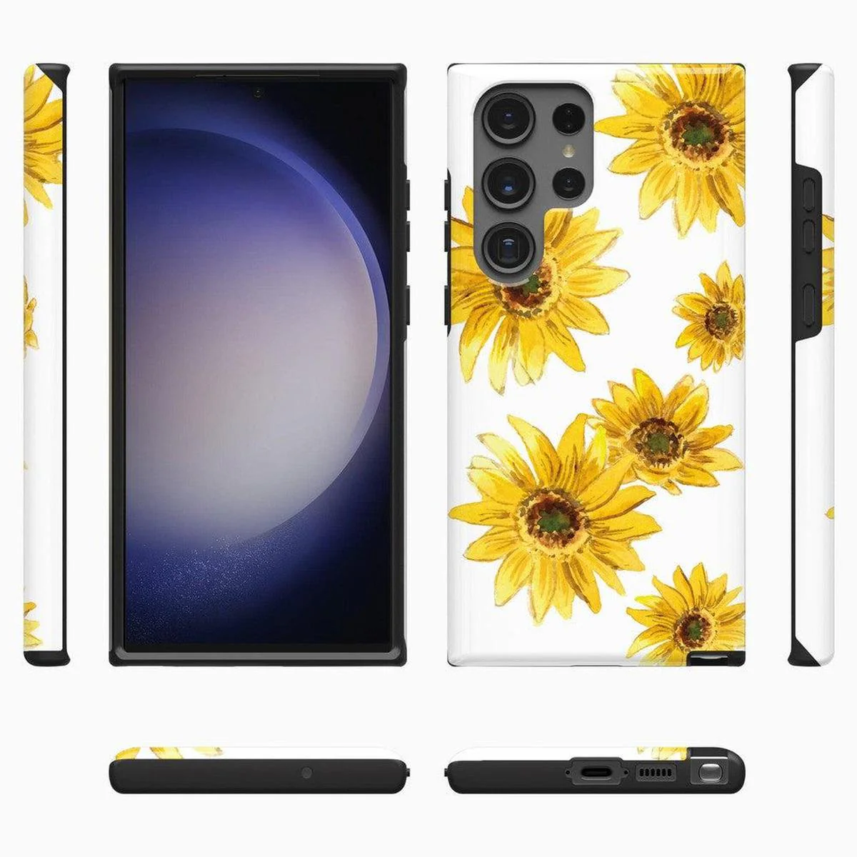 Golden Garden | Yellow Sunflower Floral Samsung Case - Image 3