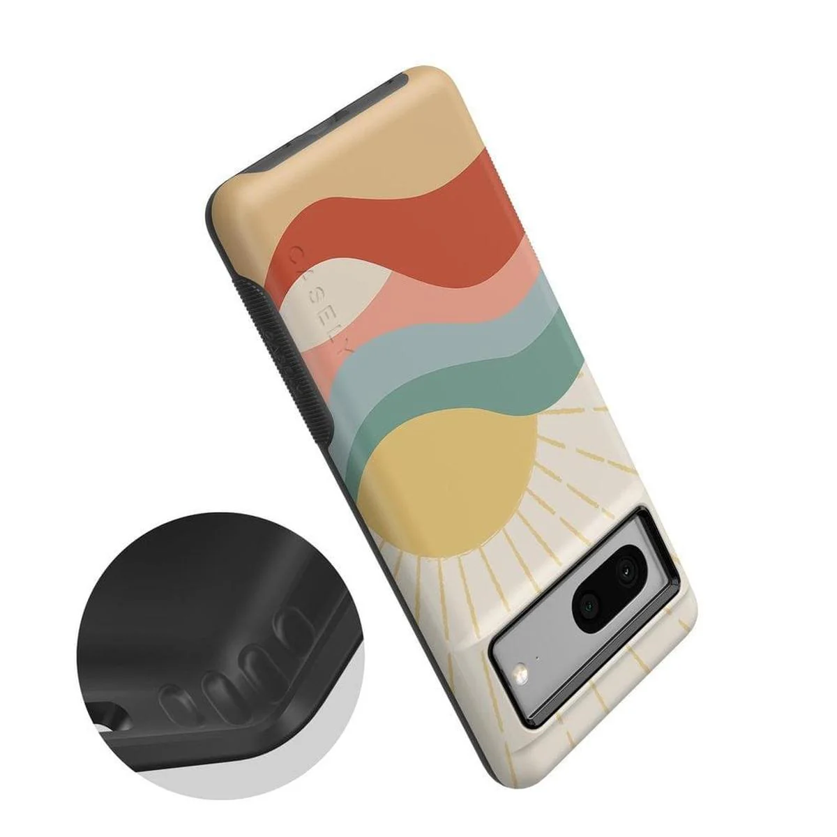 Here Comes the Sun | Colorblock Sunset Google Pixel Case - Image 11