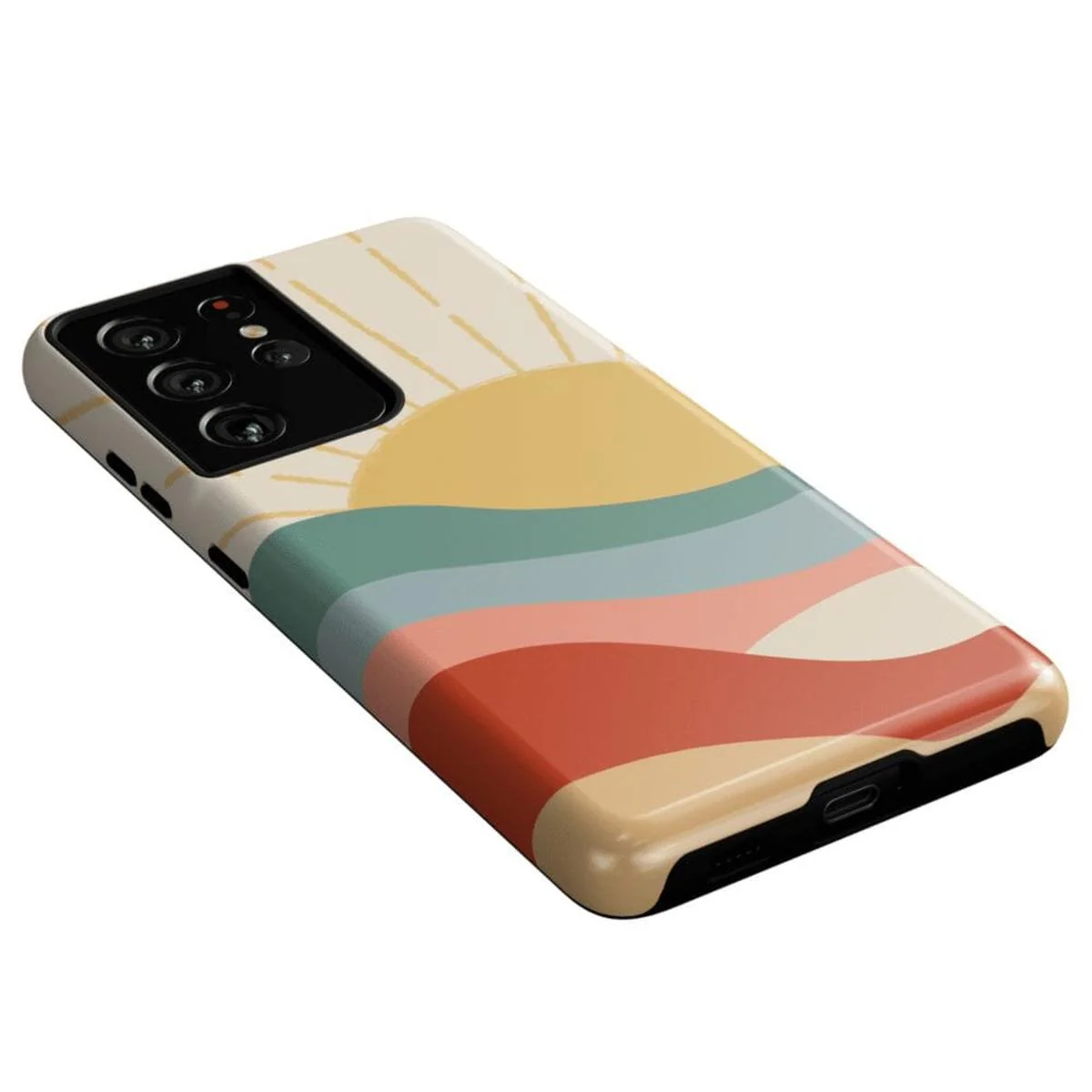 Here Comes the Sun | Colorblock Sunset Samsung Case - Image 29