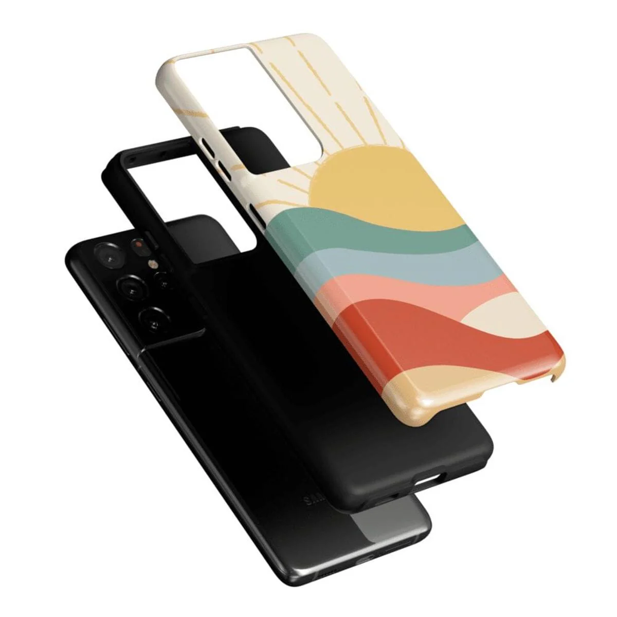 Here Comes the Sun | Colorblock Sunset Samsung Case - Image 30