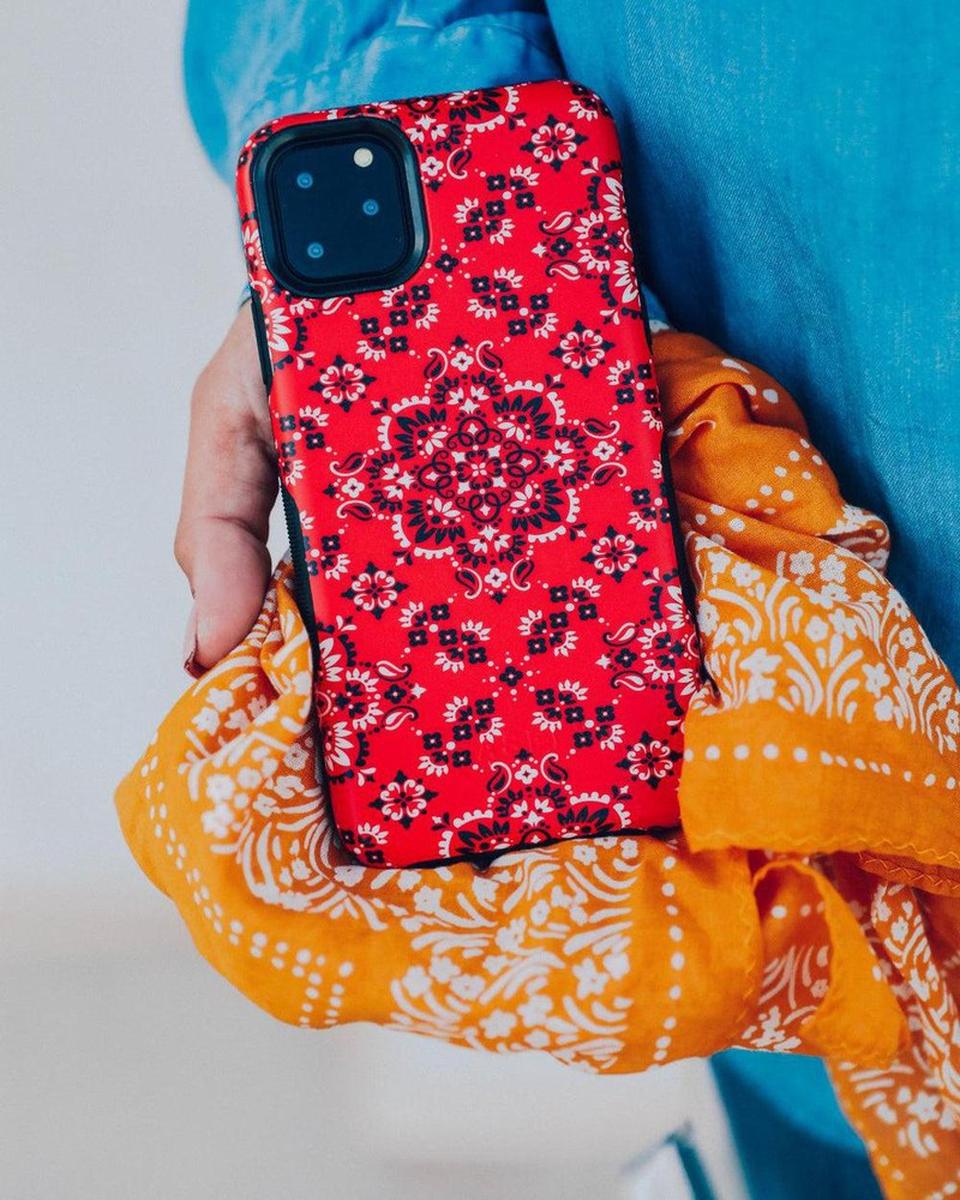 I'm with the Band | Red Bandana Print Samsung Case - Image 10