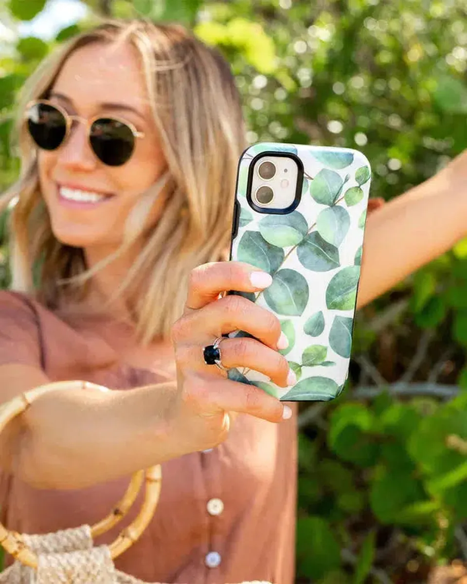 Leaf Me Alone | Green Floral Print Case - Image 51