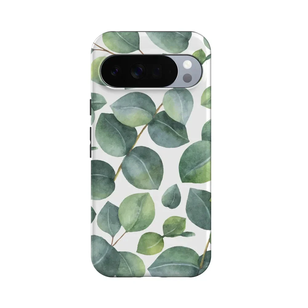 Leaf Me Alone | Green Floral Print Google Pixel Case - Image 12