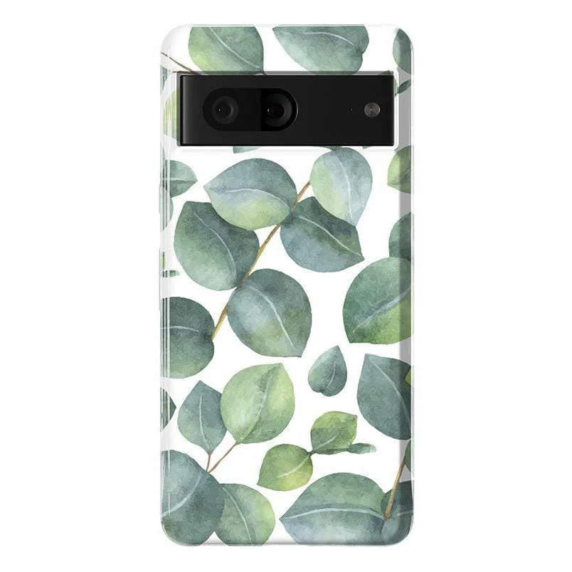 Leaf Me Alone | Green Floral Print Google Pixel Case - Image 3
