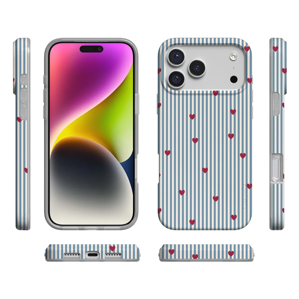 Love Lines | Blue Stripes Case - Image 81