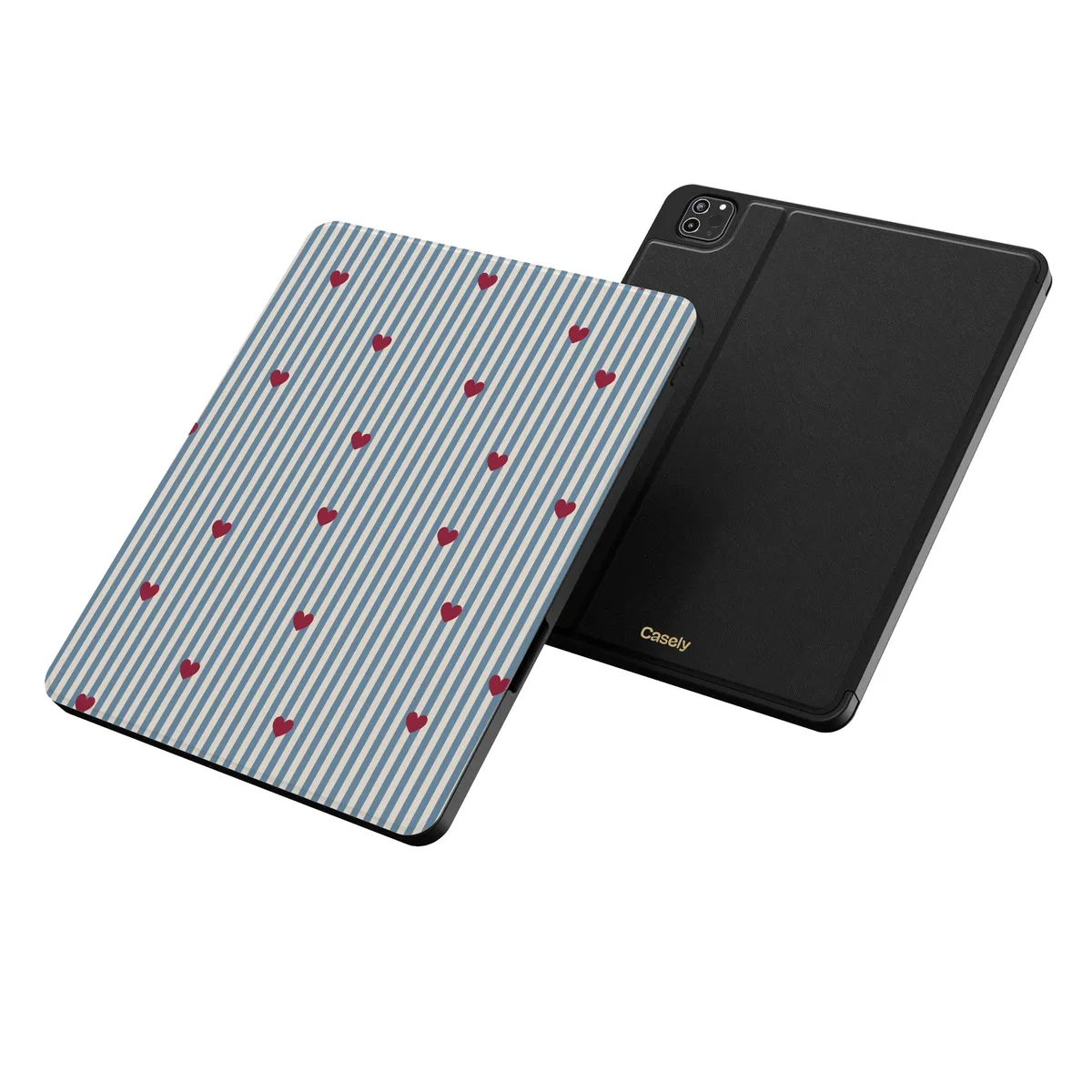 Love Lines | Blue Stripes iPad Case - Image 2