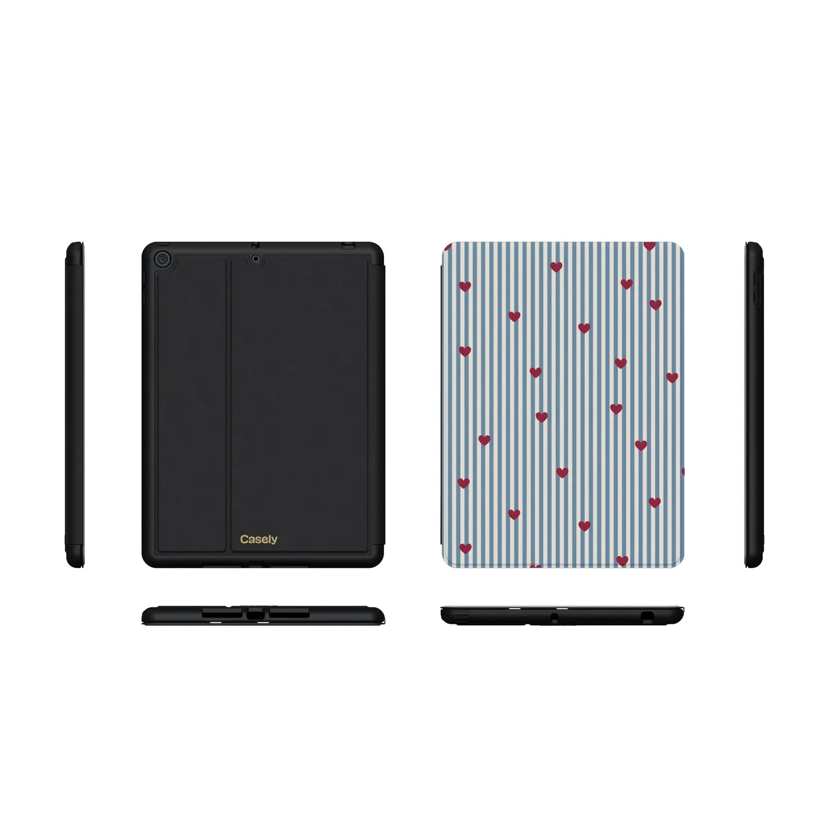 Love Lines | Blue Stripes iPad Case - Image 29