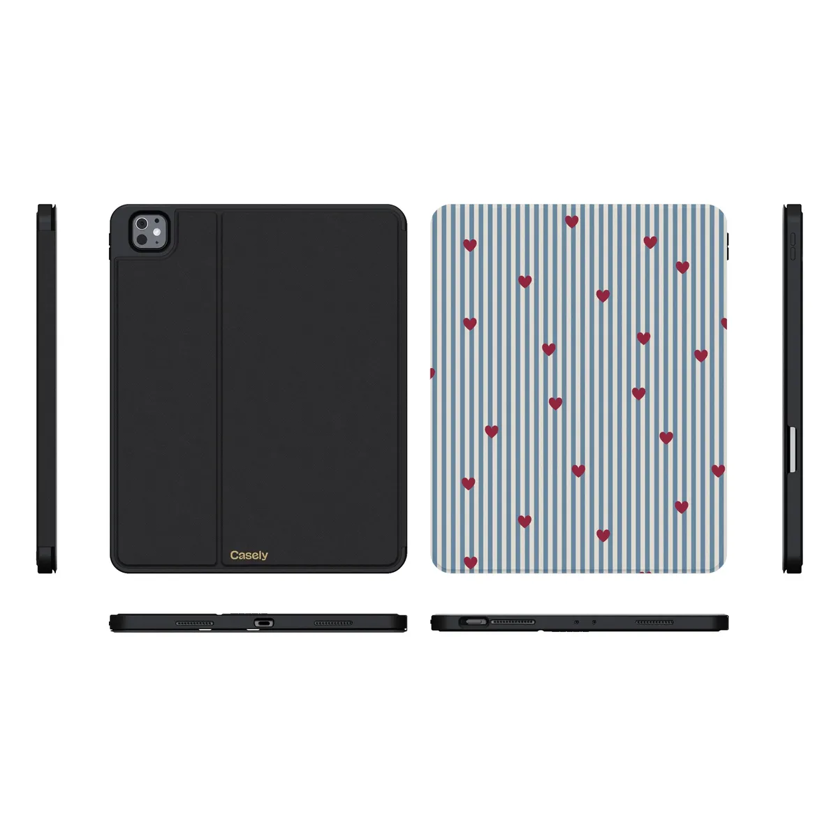 Love Lines | Blue Stripes iPad Case - Image 37