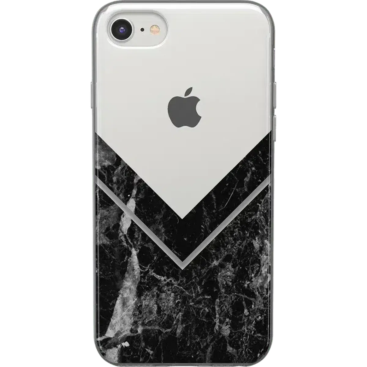 Sleek and Simple | Black Marble V Clear Case - Image 14