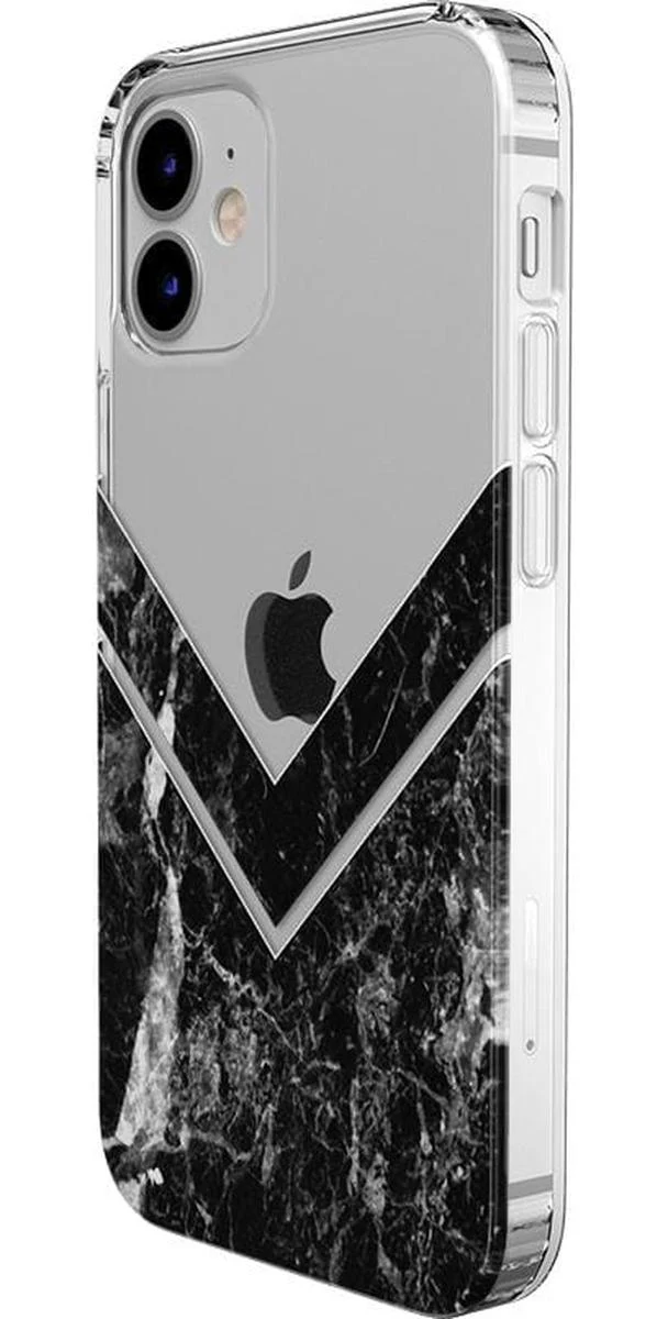 Sleek and Simple | Black Marble V Clear Case - Image 5