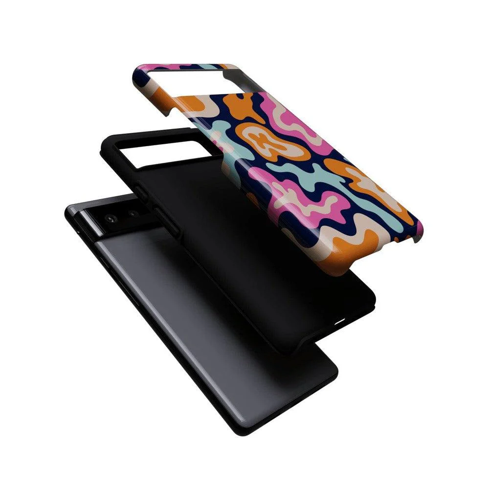 Midnight Color Splash | Abstract Retro Google Pixel Case - Image 3