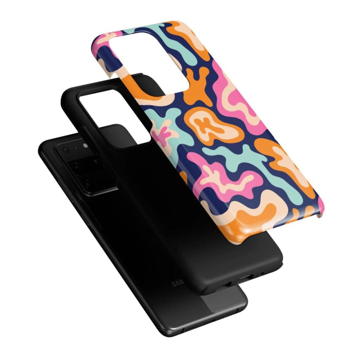 Midnight Color Splash | Abstract Retro Samsung Case - Image 39