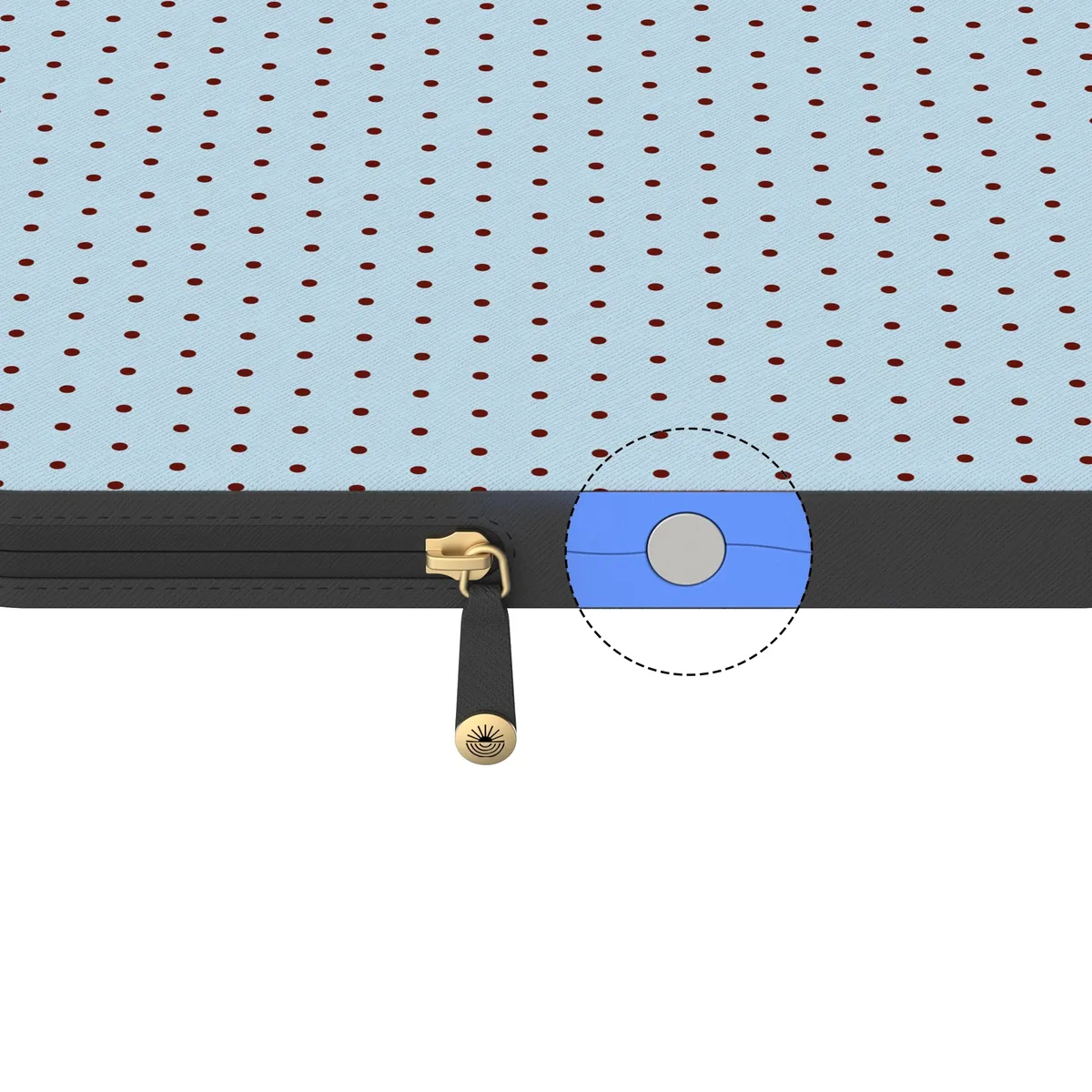 On the Dot | Blue Polka Dot Laptop Case - Image 5
