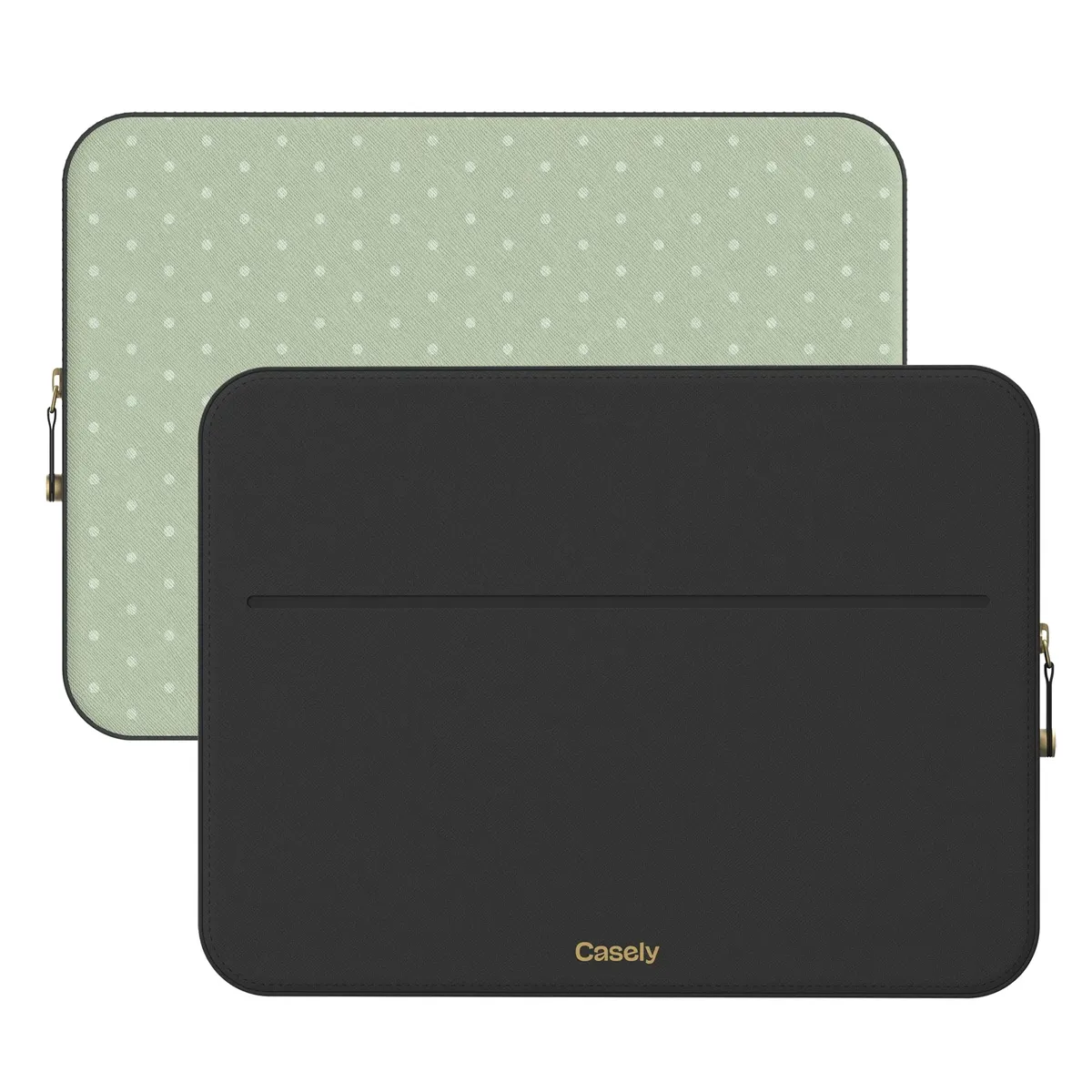 On the Dot | Green Polka Dot Laptop Case - Image 2