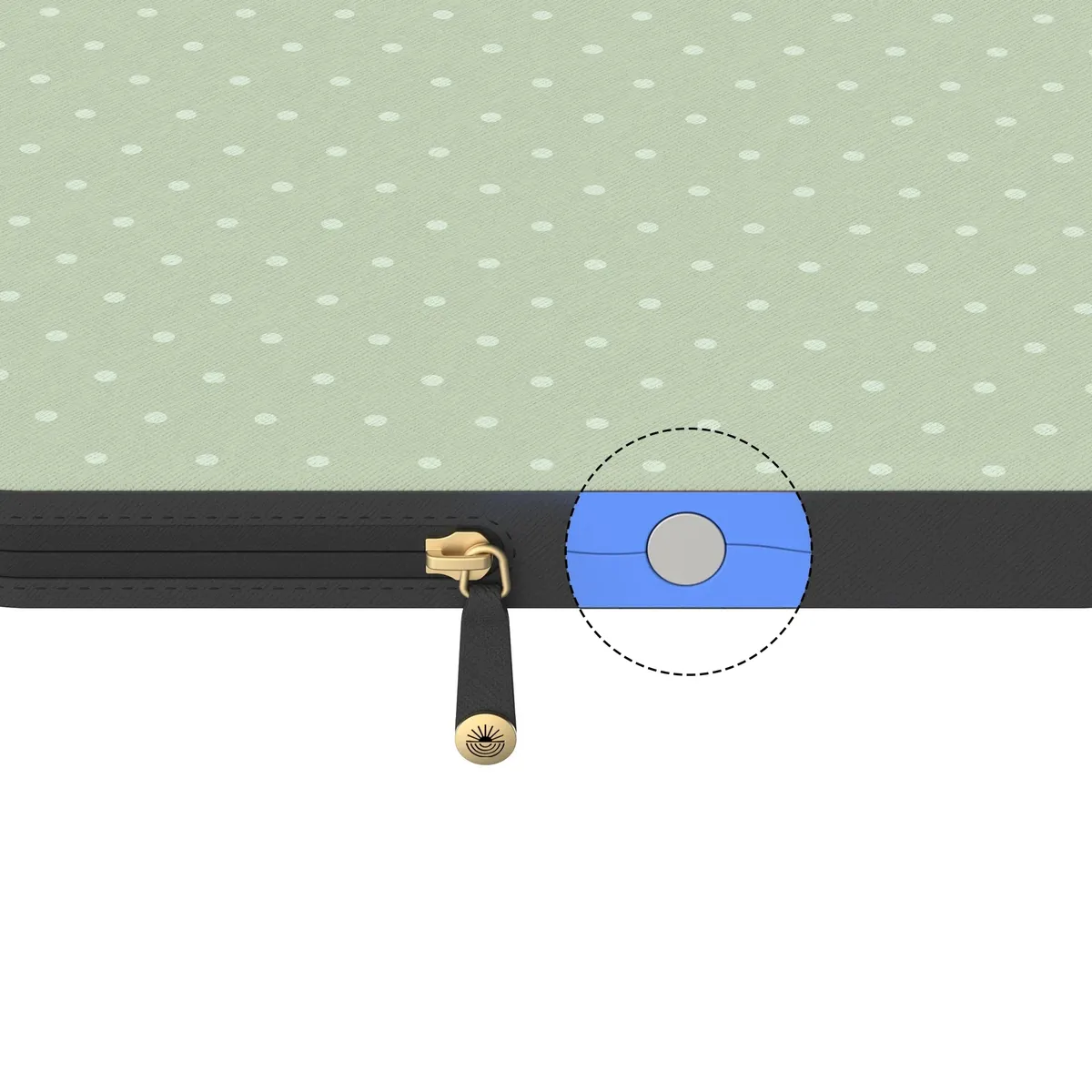 On the Dot | Green Polka Dot Laptop Case - Image 5