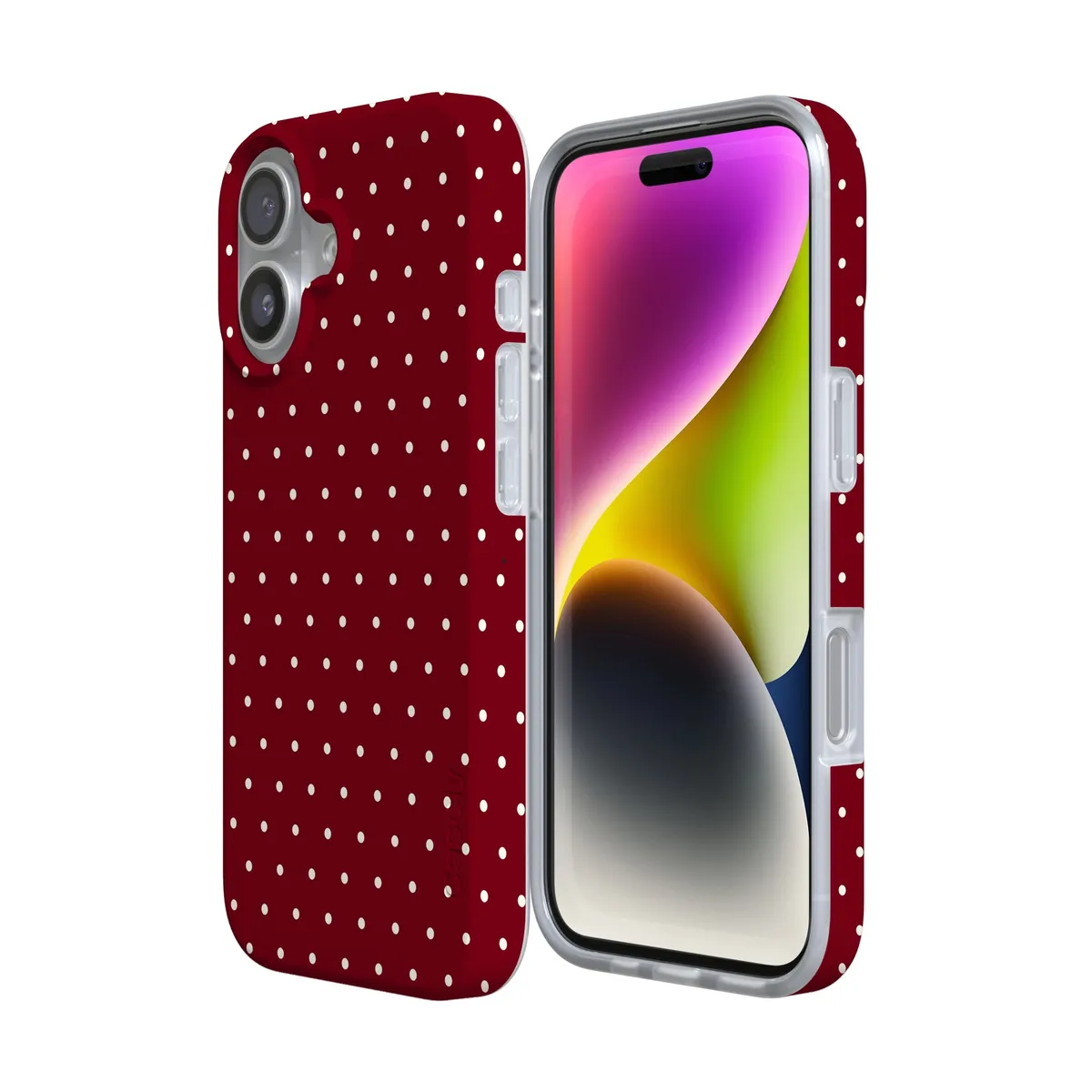 On the Dot | Maroon Polka Dot Case - Image 167