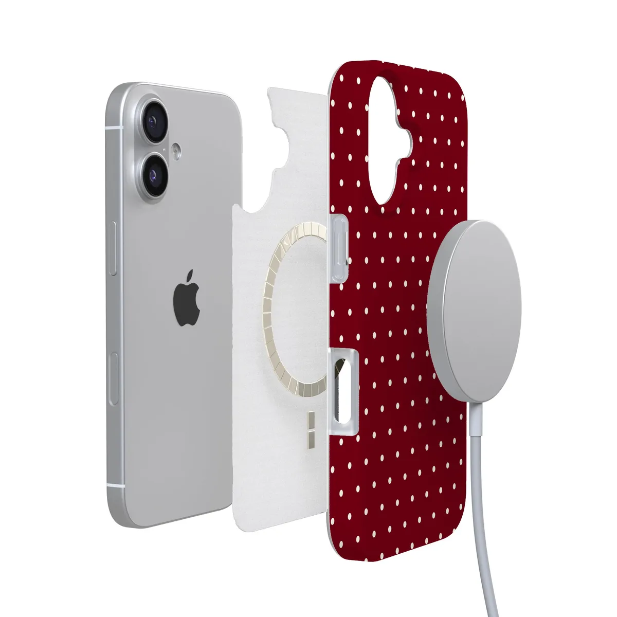 On the Dot | Maroon Polka Dot Case - Image 169