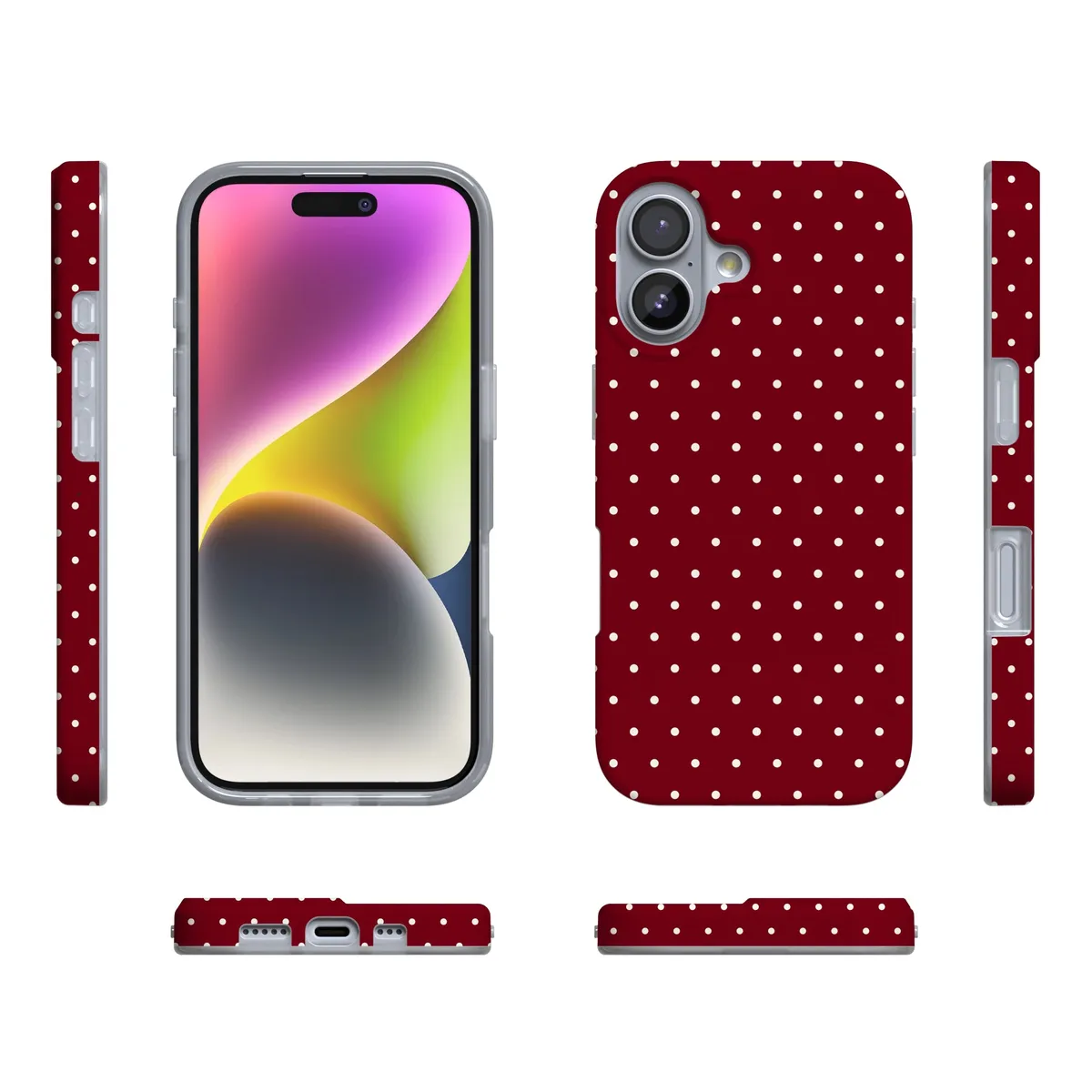 On the Dot | Maroon Polka Dot Case - Image 170