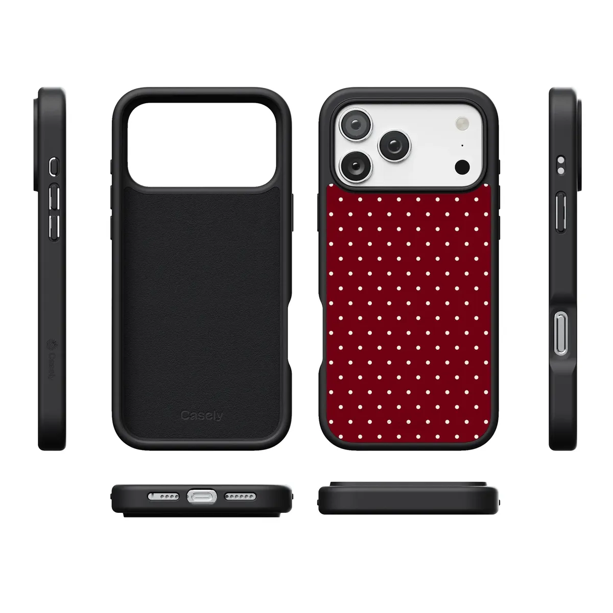 On the Dot | Maroon Polka Dot Case - Image 191