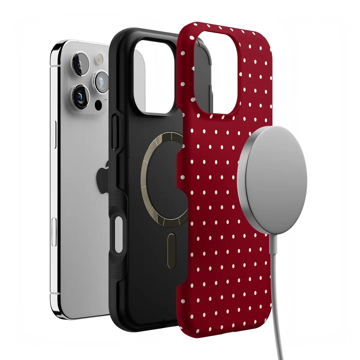 On the Dot | Maroon Polka Dot Case - Image 35