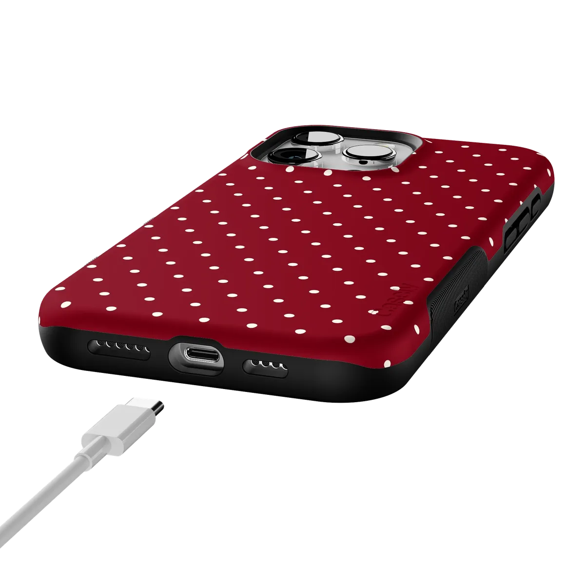 On the Dot | Maroon Polka Dot Case - Image 36