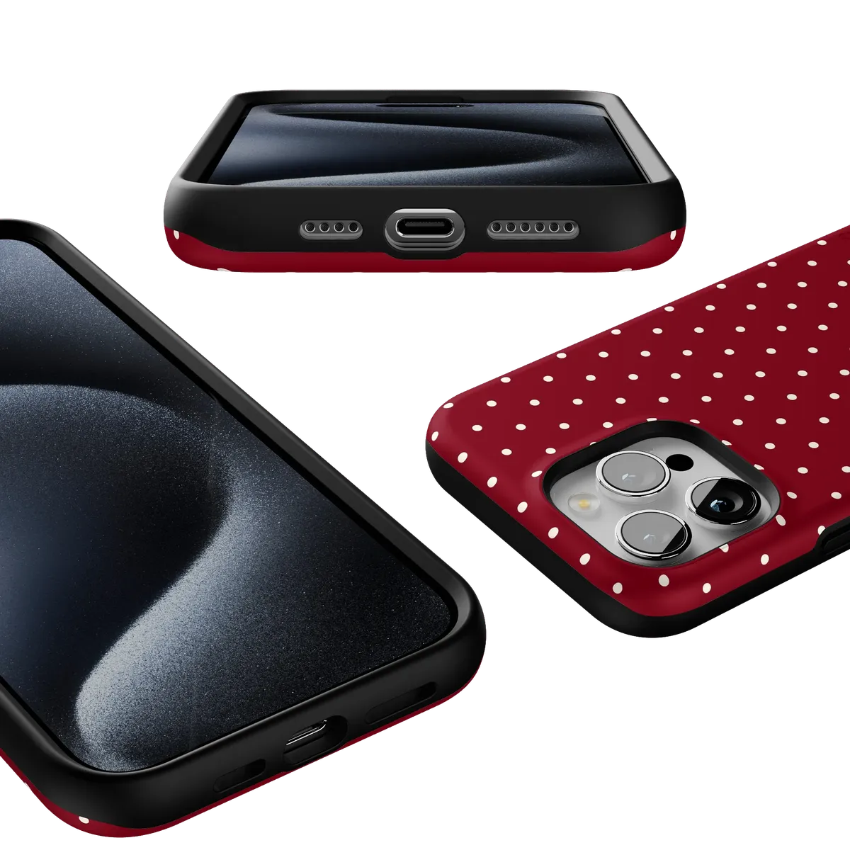 On the Dot | Maroon Polka Dot Case - Image 47