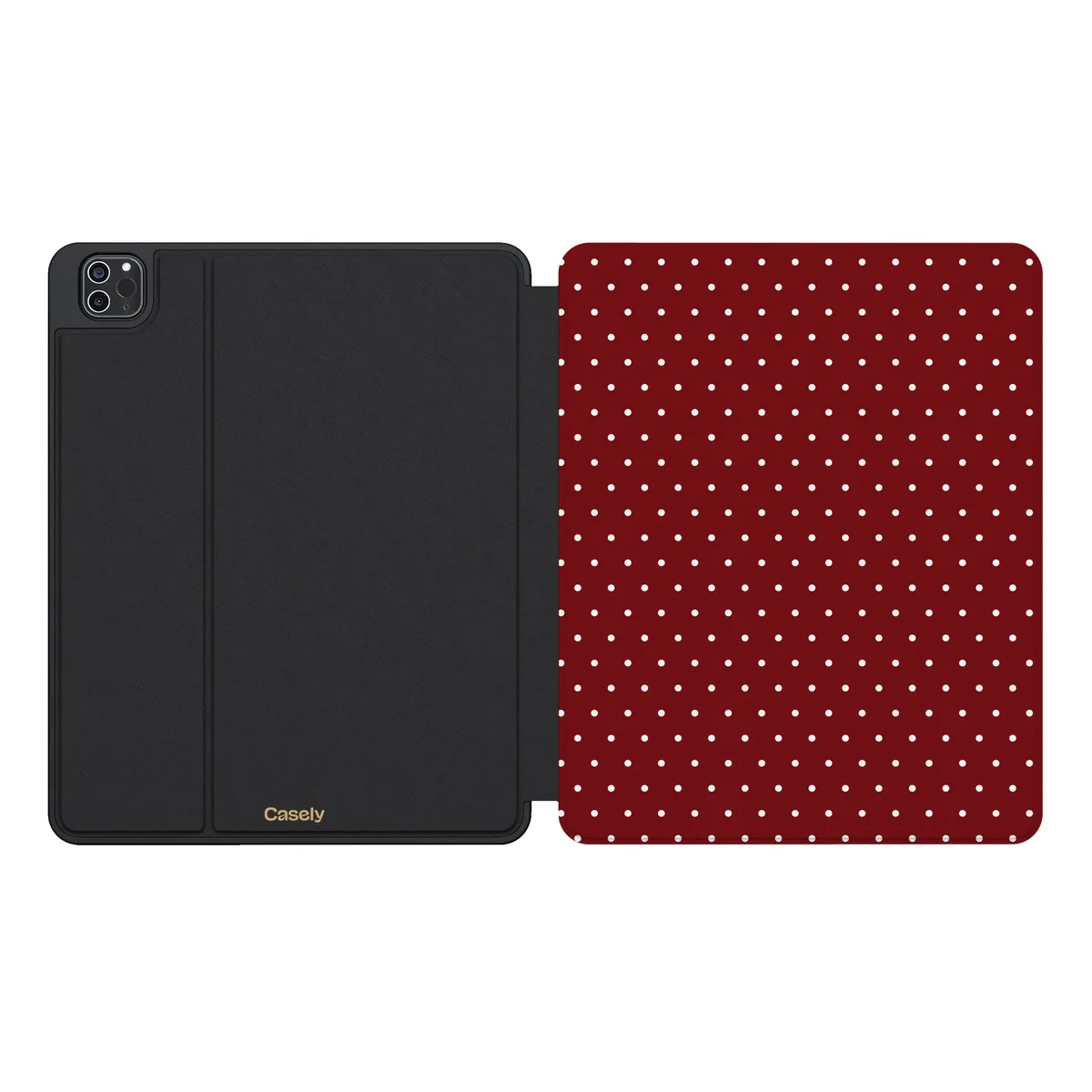 On the Dot | Maroon Polka Dot iPad Case - Image 38