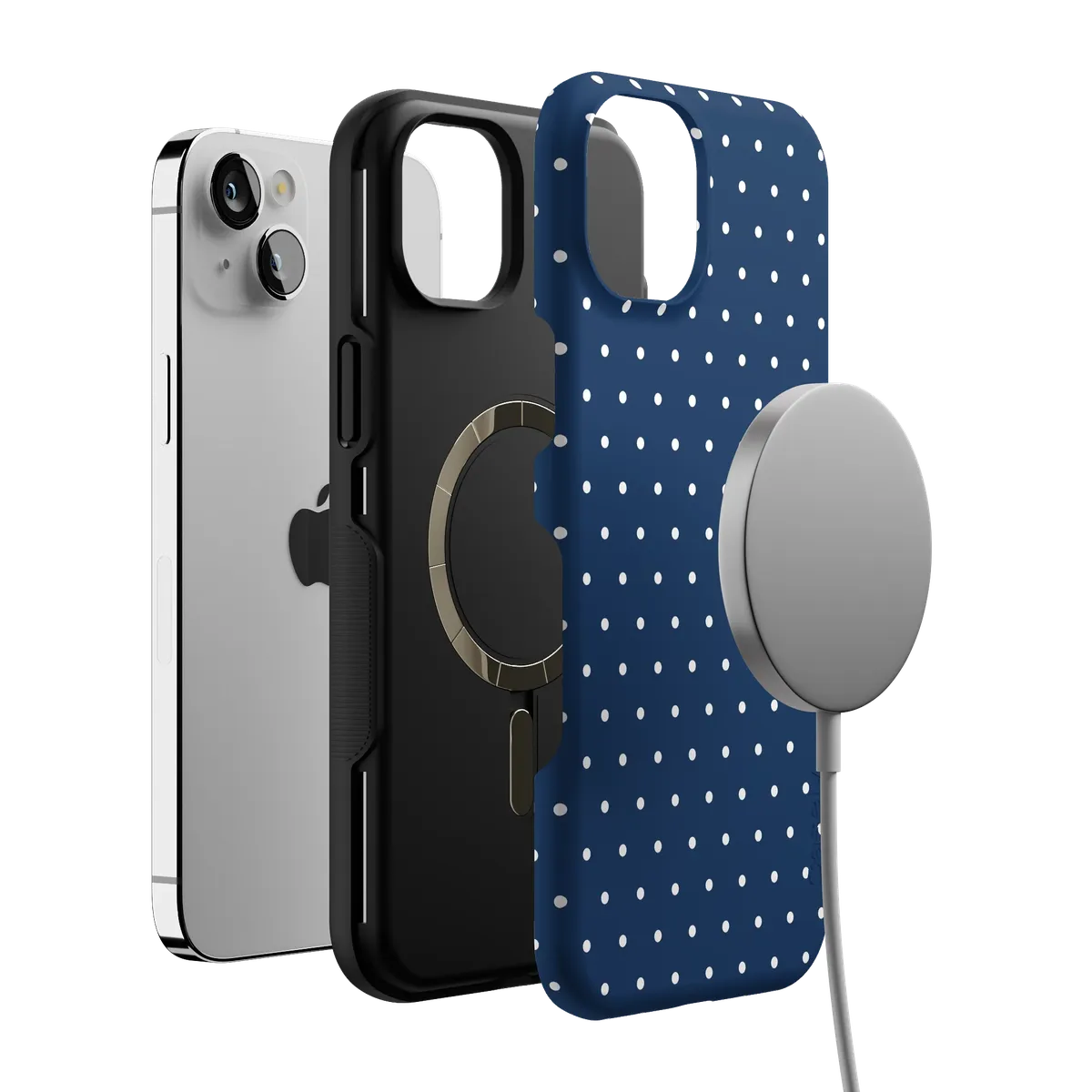 On the Dot | Navy Polka Dot Case - Image 58