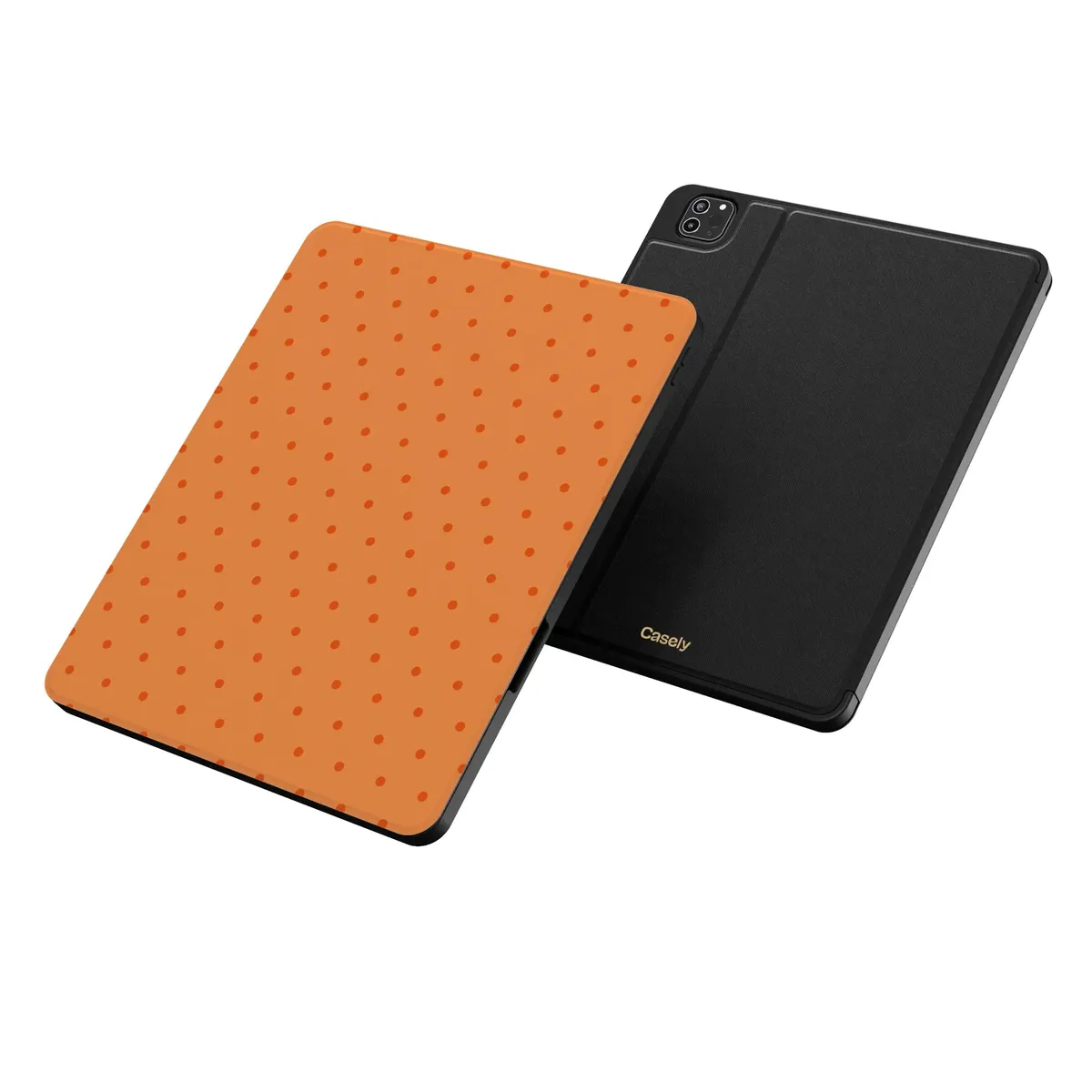 On the Dot | Orange Polka Dot iPad Case - Image 2