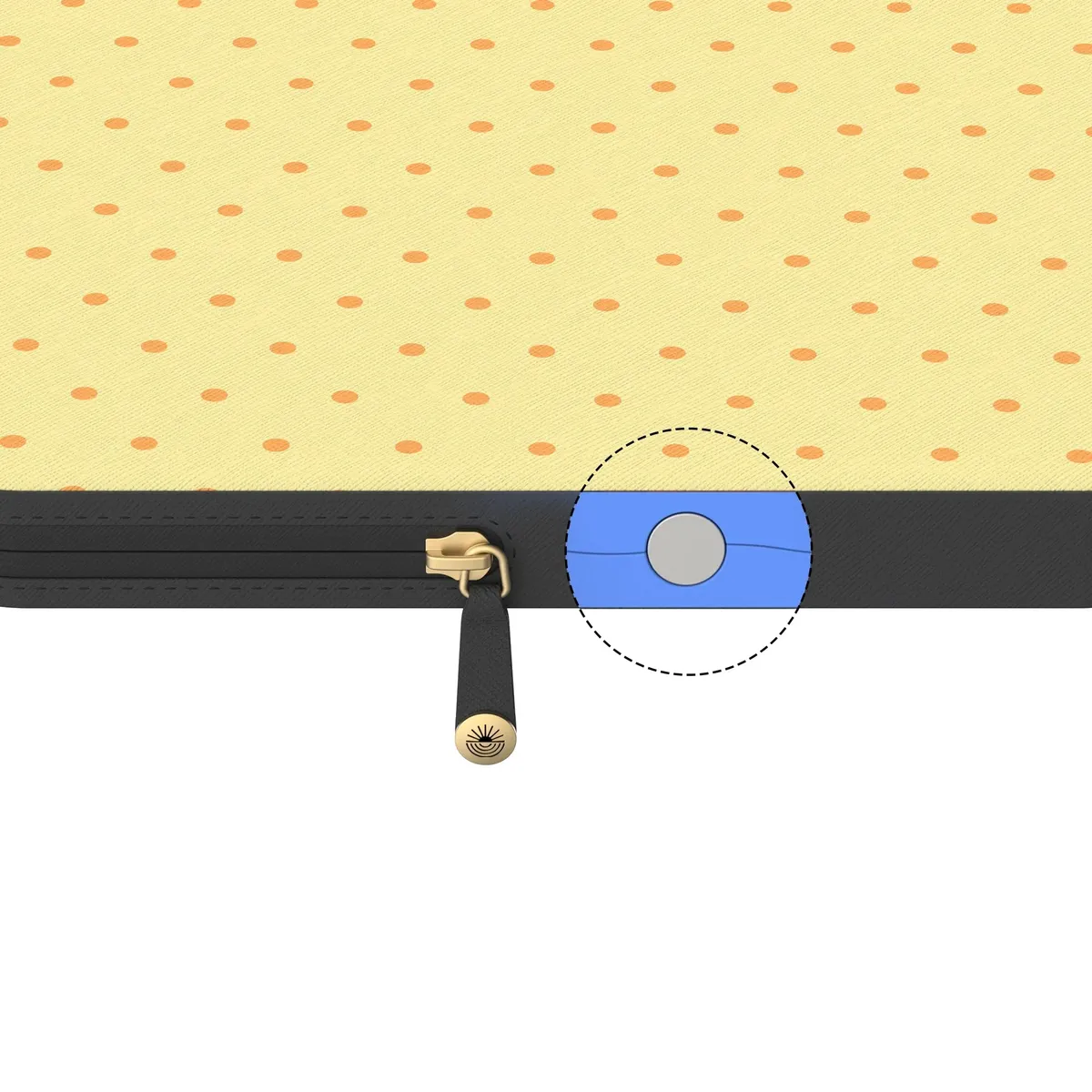 On the Dot | Yellow Polka Dot Laptop Case - Image 15