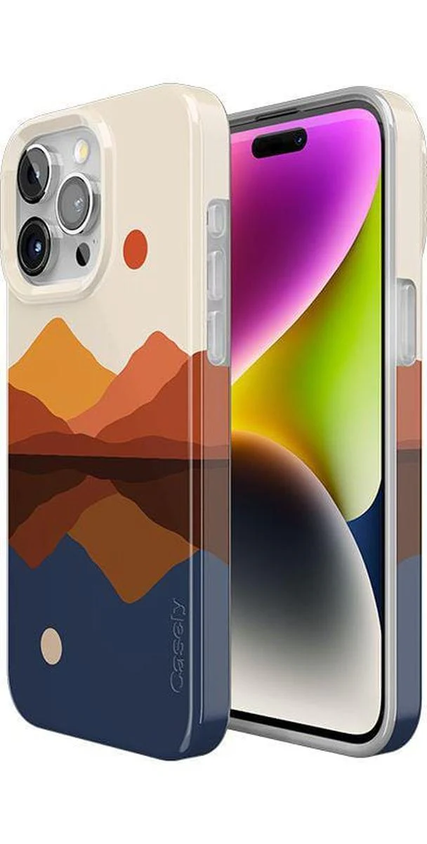 Opposites Attract | Day & Night Colorblock Mountains Case - Image 128