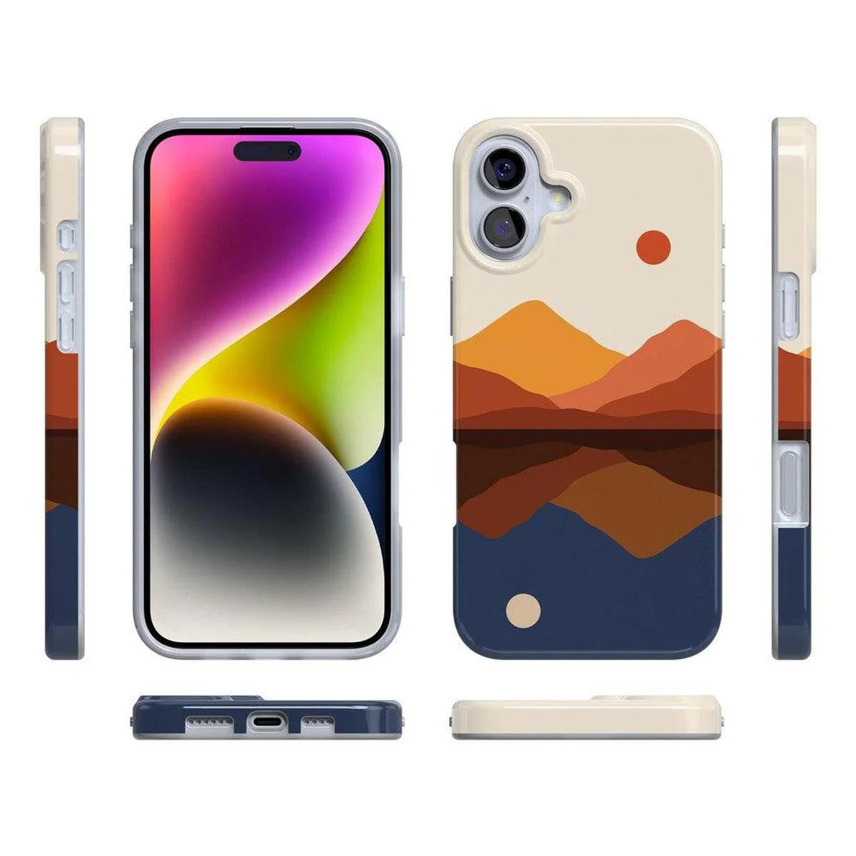 Opposites Attract | Day & Night Colorblock Mountains Case - Image 135