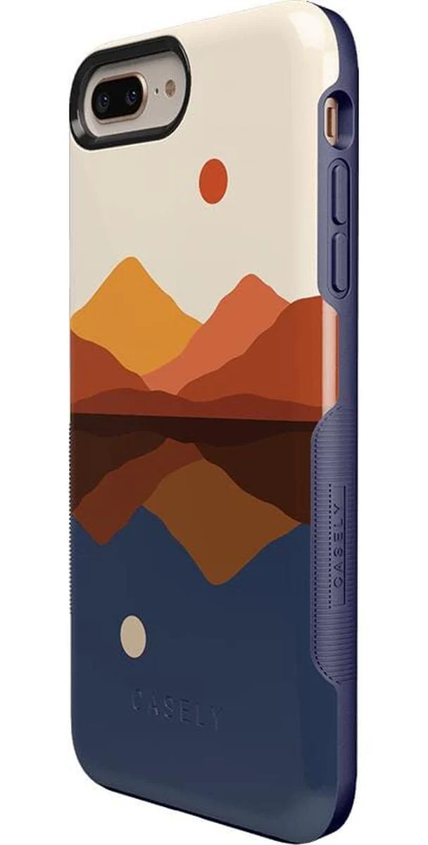 Opposites Attract | Day & Night Colorblock Mountains Case - Image 63
