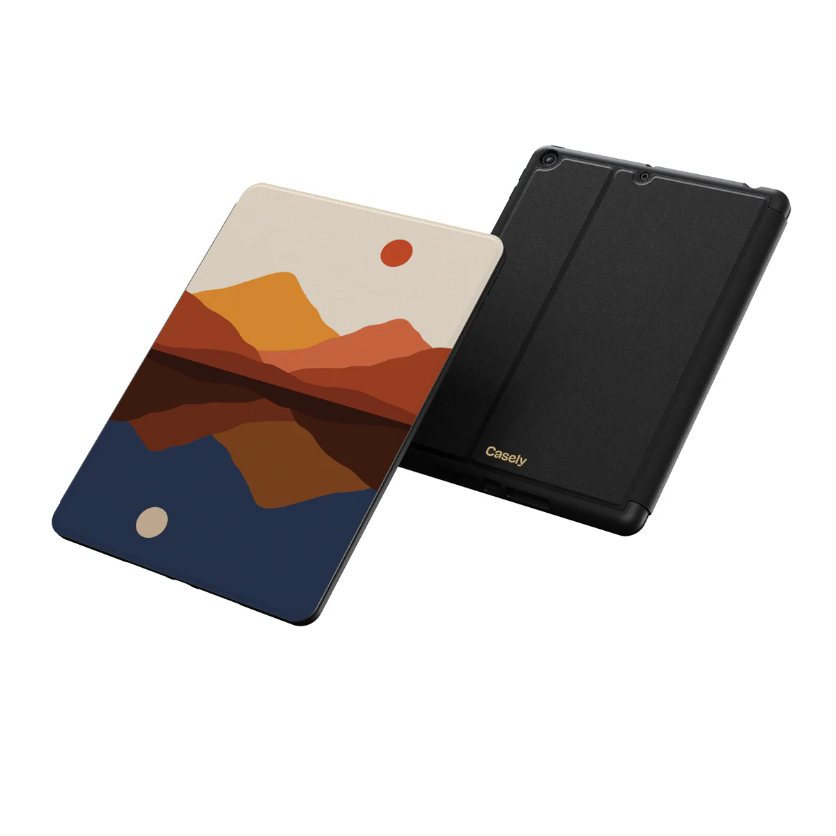 Opposites Attract | Day & Night Colorblock Mountains iPad Case - Image 18